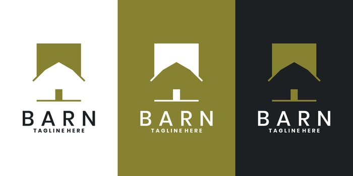 Barn logo design inspiration for farms vector