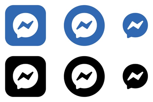 Messenger Logo Bundle Messenger App Icon Set vector