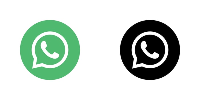 WhatsApp Color and Black Circle Logo WhatsApp App Icon vector