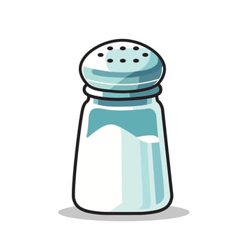 Illustration Graphic Cartoon of a Simple and Minimalist Salt Shaker vector