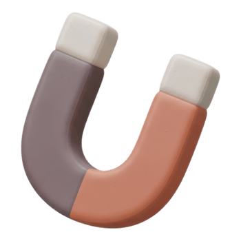 A horseshoe magnet, isolated on transparent background png