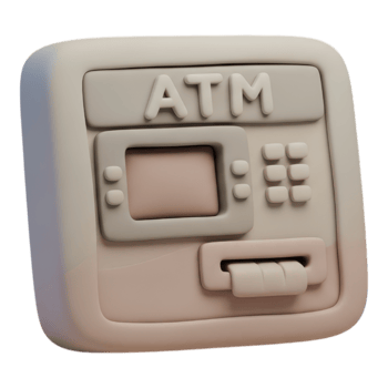 Atm machine icon isolated on transparent background png