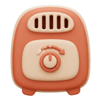Orange heater fan icon isolated on transparent background png
