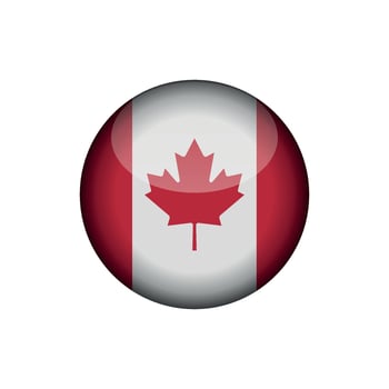 Canada Flag Circle Template vector