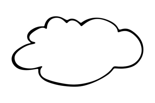 Hand drawn speech bubble Blank empty message box Textbox frame for banners, price tags, stickers, design idea vector