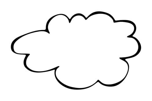 textbox Hand drawn speech bubble Blank empty message box Textbox frame for banners, price tags, stickers, design vector