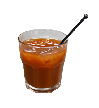 glass of ice juice isolated png