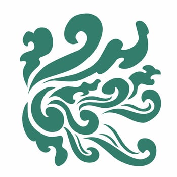Abstract Tribal Swirl Ornament Design vector