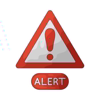red alert symbol illustration vector