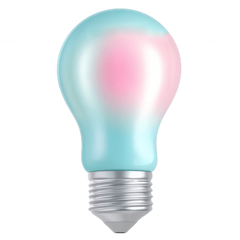 3d icon Light bulb representing idea, innovative creativity, and solution, isolated on transparent background png