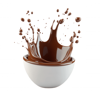 or icon Coffee transparent tea splashing from white cup on 3d background, perfect for breakfast and morning concepts png