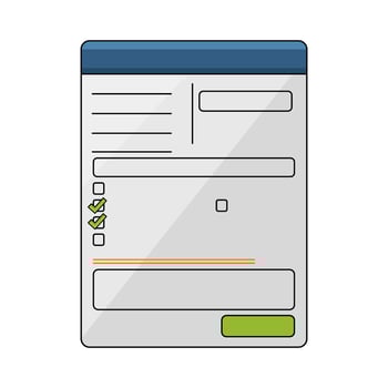 illustration of compliance form vector