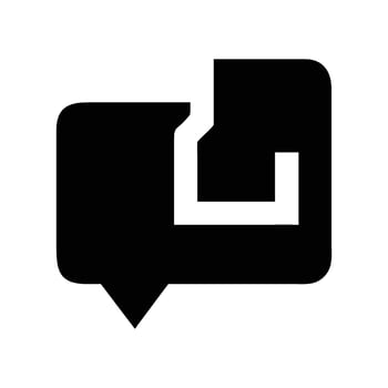 Black and white communication message icon vector