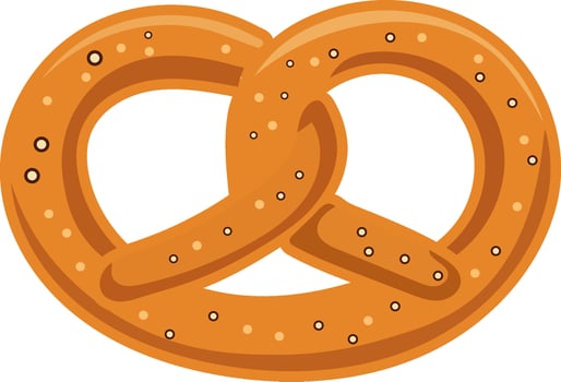 Oktoberfest Pretzel Element for Food Promotion and Festival Design. Pretzel graphic designed for Oktoberfest restaurant menus, posters, social media and celebration. vector
