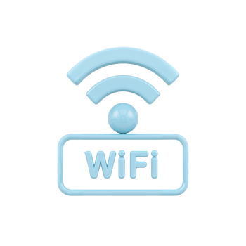 Wireless connectivity icon in light blue symbolizing digital communication access isolated network png