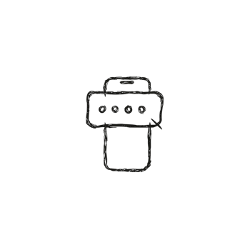 Stylized depiction of a smartphone displaying a password entry screen concept design element on png