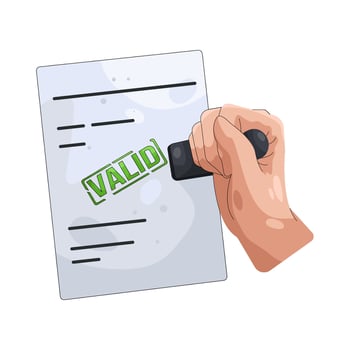 Illustration of Valid Document vector