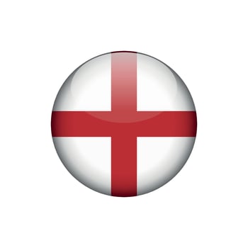 England Flag Circle Button Template vector