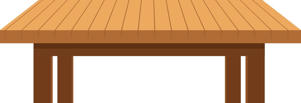 Wooden Table Element for Beer Festivals and Rustic Food Promotions. Rustic wooden table design perfect for Oktoberfest beer ads, traditional dining promotions, and restaurant branding. vector