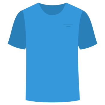 Simple Blue Tshirt on Transparent Background png