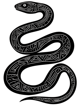 Black snake , illustration. png
