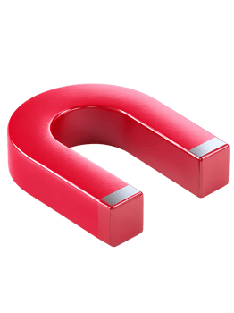 Flat U shaped magnet icon flat design png