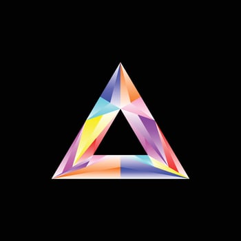 colorful triangle shape design vector