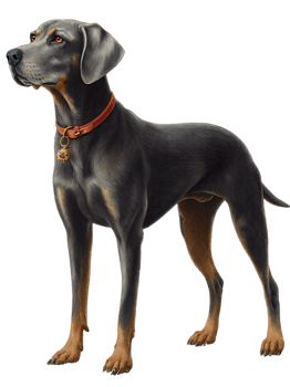Portrait of a black dog png