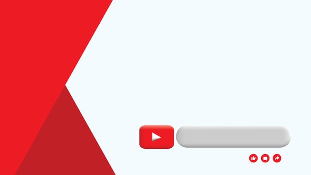 Minimalist YouTube Banner Template with Clean Layout vector