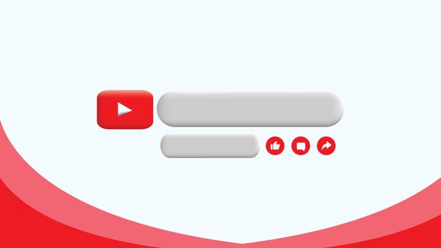 Creative YouTube Channel Art with Geometric Shapes vector