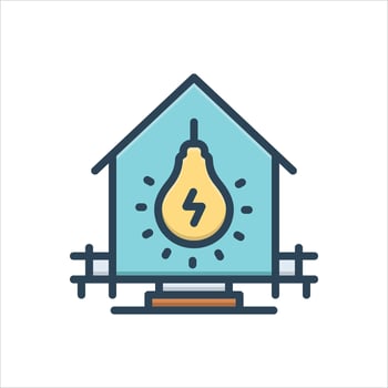Color icon facility vector