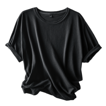 Mens Black TShirt Classic Crew Neck Short Sleeves Casual Style png