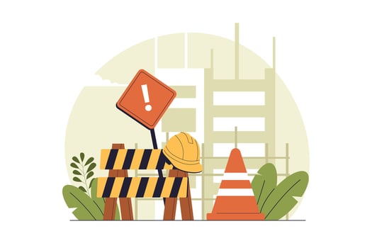 Construction Site Safety Illustration vector