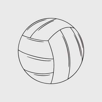 Outline of a volleyball ball for sports or game design vector