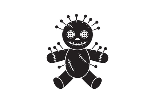 voodoo doll silhouette vector