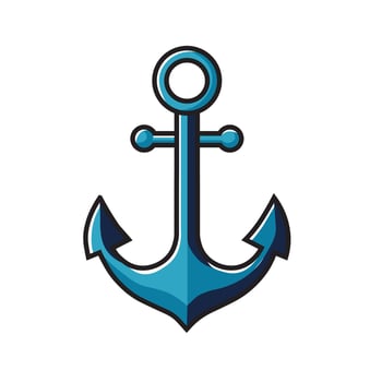 Illustration Graphic Cartoon of a Classic Nautical Anchor vector