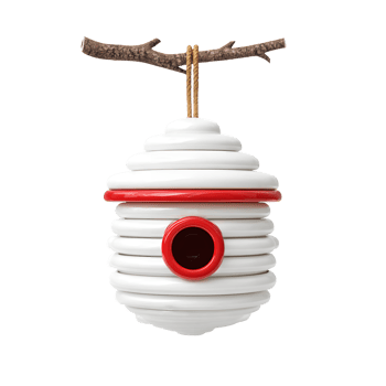 Minimalist Rendered Beehive Suspended on a Branch Decoration Icon png