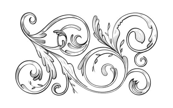 Realistic ornamental hand drawn border vector