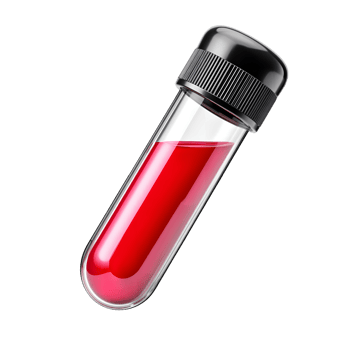 Realistic Glass Tube with Red Liquid Medical Research Illustration png