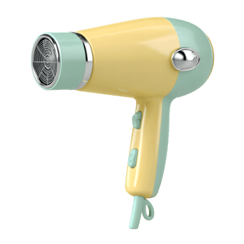 Retro Pastel Colored Hairdryer Isolated Beauty Appliance on Transparent Background png