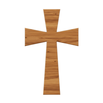 Wooden cross symbol representing Christian faith and religious belief png