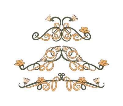 Floral decorative design elements vector