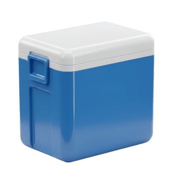 Blue plastic storage box container lid for organization png