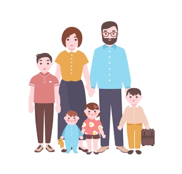 Illustration of a happy family together vector