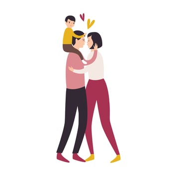 Family enjoying time together vector