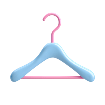 Glossy 3D Rendered Clothes Hanger Isolated Object Still Life png