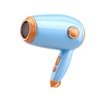 Glossy Detailed Hairdryer Appliance for Professional Styling and Drying Tool png