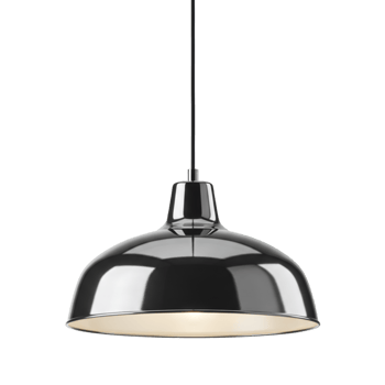 Hanging light fixture metal shade and electrical cord png