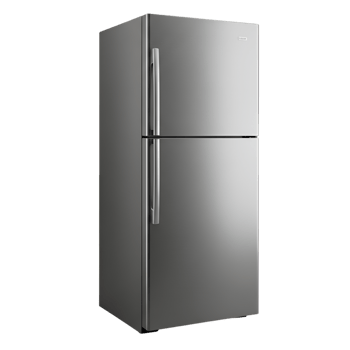 Silver refrigerator double doors and modern kitchen appliance png