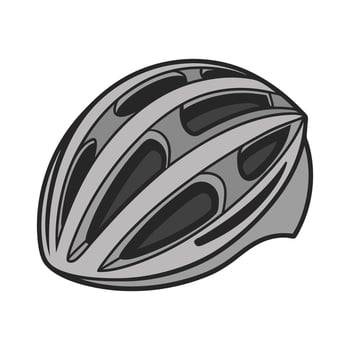 Vented cycling helmet on white background vector
